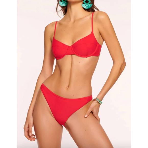 NEW RAMY BROOK isla low rise bikini bottom in flame - Picture 1 of 3